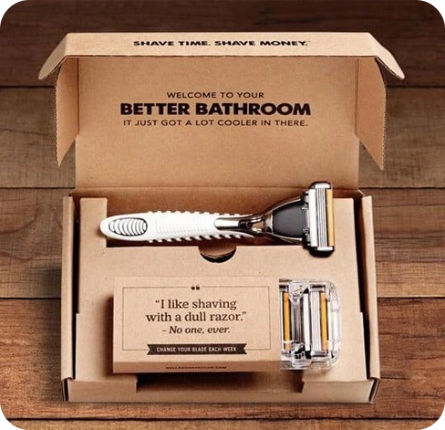 4 subscribtion shaver boxes