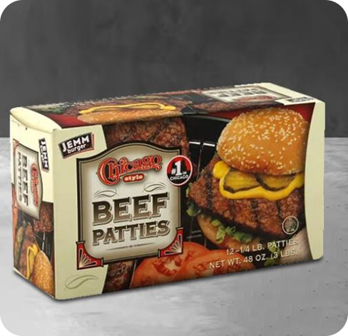 4 tuck top frozen meat boxes
