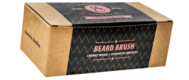 5 Kraft beard brush boxes
