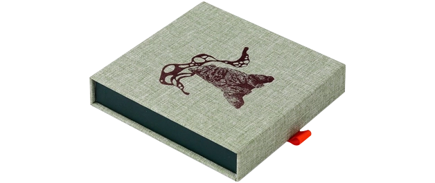 5 Linen card boxes