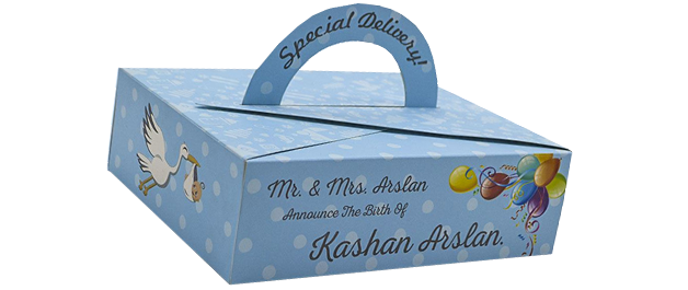 5 custom boxes with handle