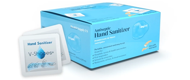 5 hand sanitizer boxes