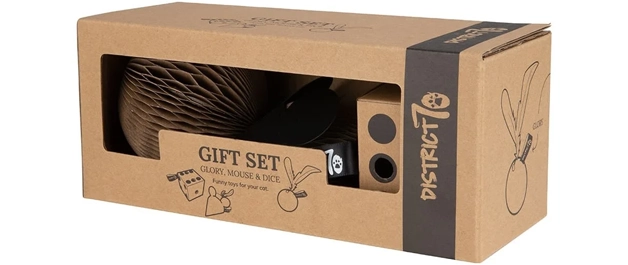 5 kraft cat toy boxes