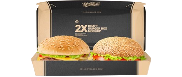 5 long Burger Boxes