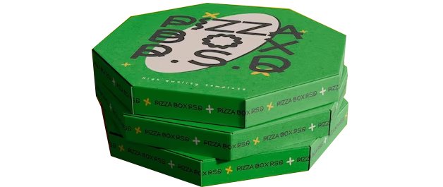 5 printed octagon boxes