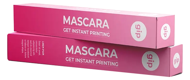 5 rectangle Mascara Boxes