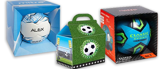 5 soccer ball boxes