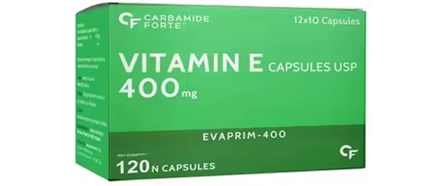 5 vitamin e capsules boxes