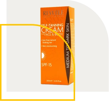 tanning cream boxes